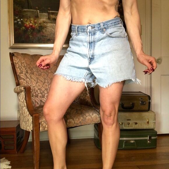 Levi Strauss denim cut off jean shorts - Picture 1 of 6